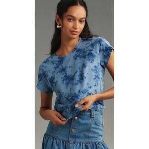 Anthropologie Pilcro The Billy Regenerative Cotton Short-Sleeve Crew-Neck Tee